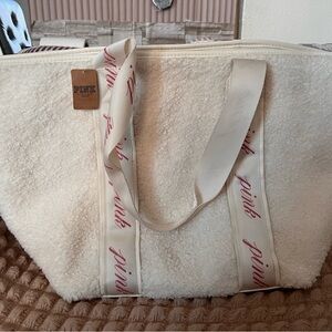 White fur bag from PINK